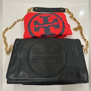 Reduced! Tory Burch, Black Crossbody Bag, Handbag, WOC, Soft leather
